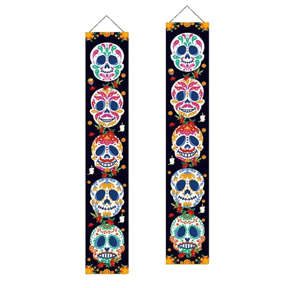 Banderines Colgantes Aterradores Para Decoración De Carteles De Halloween Para Puerta De Porche Navideña