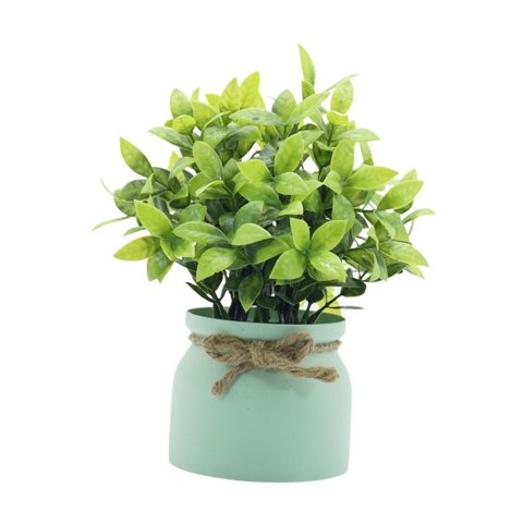Bothyi - Pequeñas Plantas Falsas Decorativas Bonsái Artificiales Para Oficina Baño Granja Verde