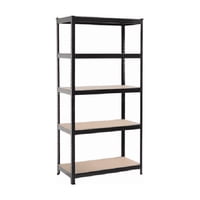 Genérico - Estante Metálico Negro 180X90X40Cm Soporta 400Kg