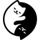 thumbnail image 1 of Sticker Yin Yang Gatos Gatitos Kitten Cats Auto Camioneta, 1 of 3