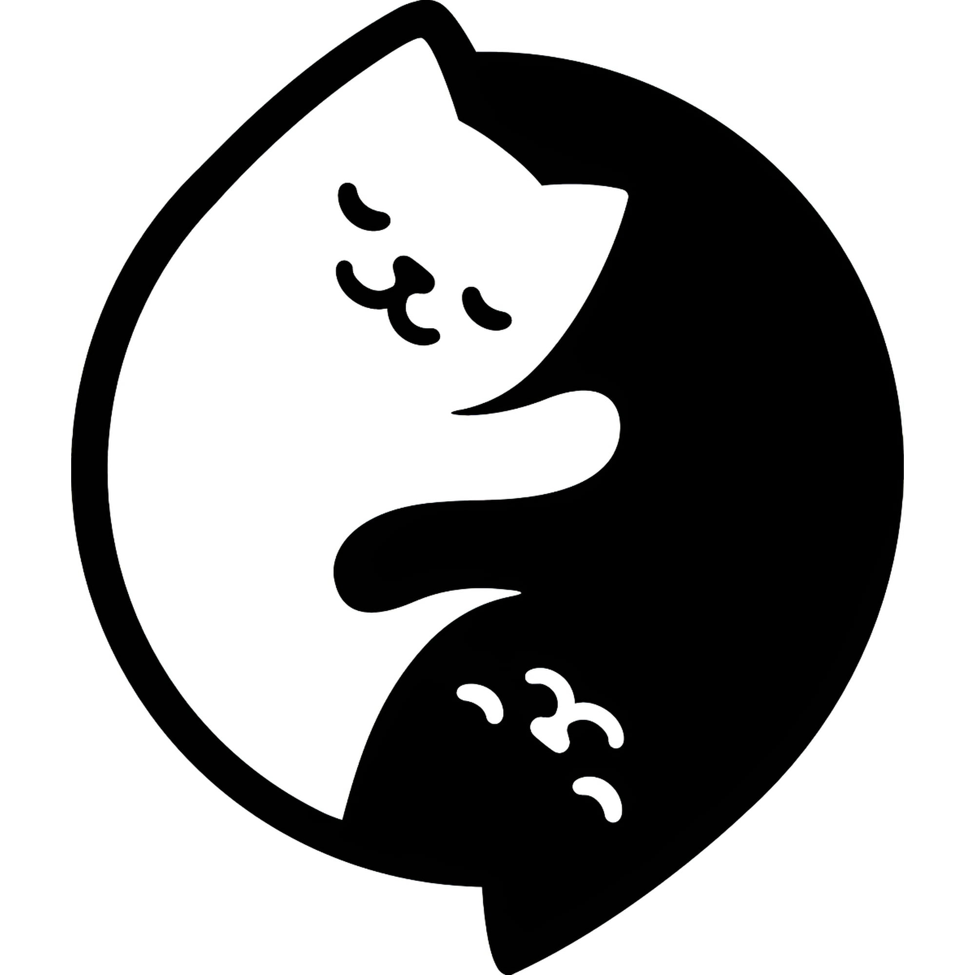 Rienda Libre - Sticker Yin Yang Gatos Gatitos Kitten Cats Auto Camioneta