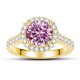 thumbnail image 2 of Moissanite Rings for Women Anillos de Diamante 1Uds Corte Redondo Color D VVS1 Moissanite Anillos de Compromiso Boda para Mujer con Certificado, 2 of 9