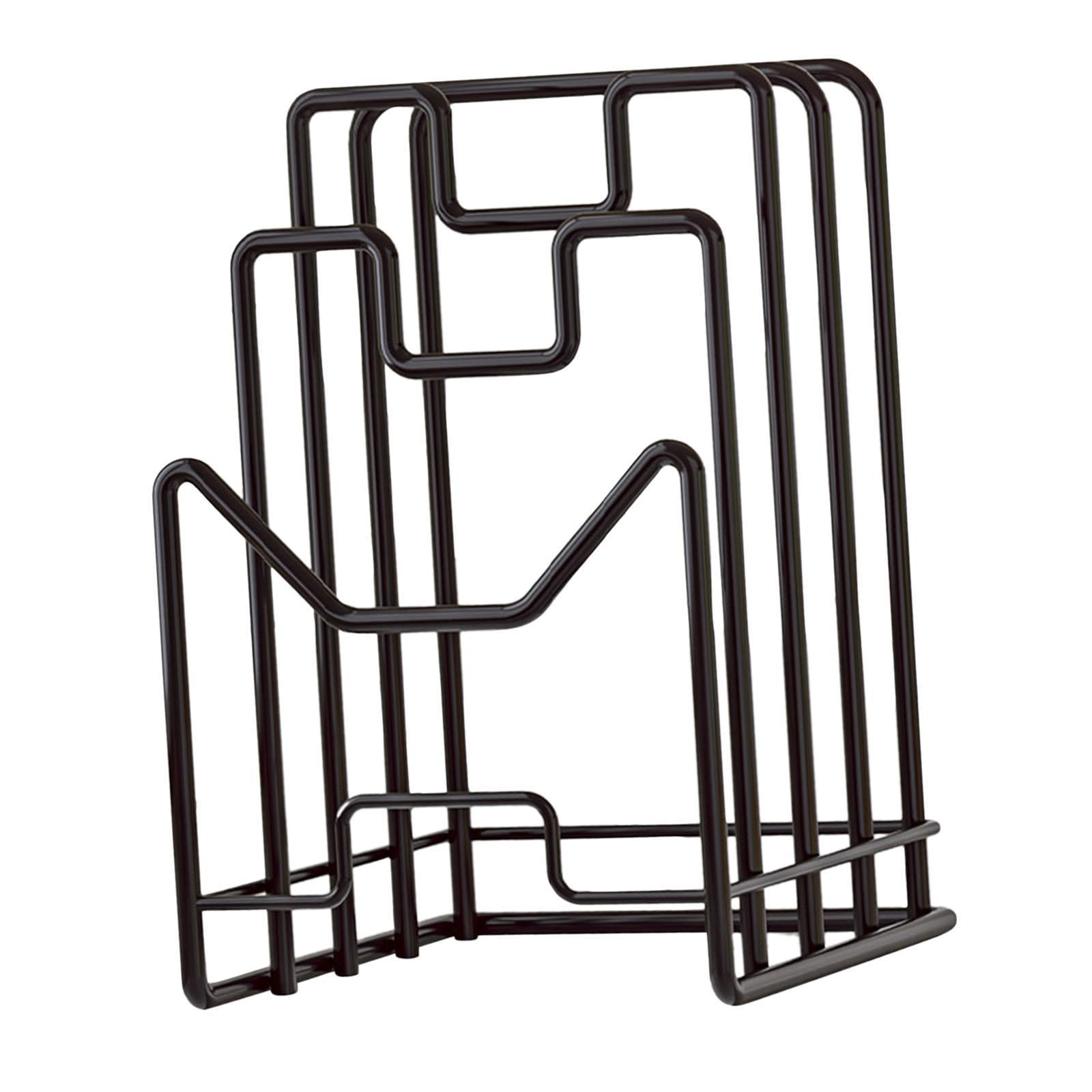 Bothyi - Estante De Almacenamiento Para Tablas De Cortar, Soporte Para Platos, Tabla De Cortar, Encimera De Cocina, Color Negro