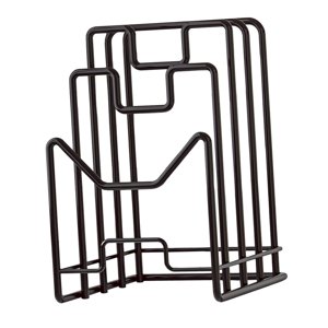 Bothyi - Estante De Almacenamiento Para Tablas De Cortar, Soporte Para Platos, Tabla De Cortar, Encimera De Cocina, Color Negro