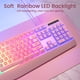thumbnail image 2 of Teclado para juegos yesbeaut Pink Rainbow retroiluminado LED 104 teclas, 2 of 7