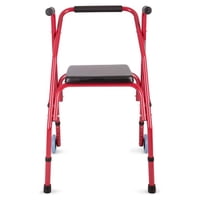 Blunding - Andador Con Dos Ruedas Y Asiento Burrito-Electromedicina Rojo