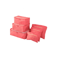 Genérico - Set 6 Organizadores De Equipaje De Viaje Bolsa Ropa Interior Rosado