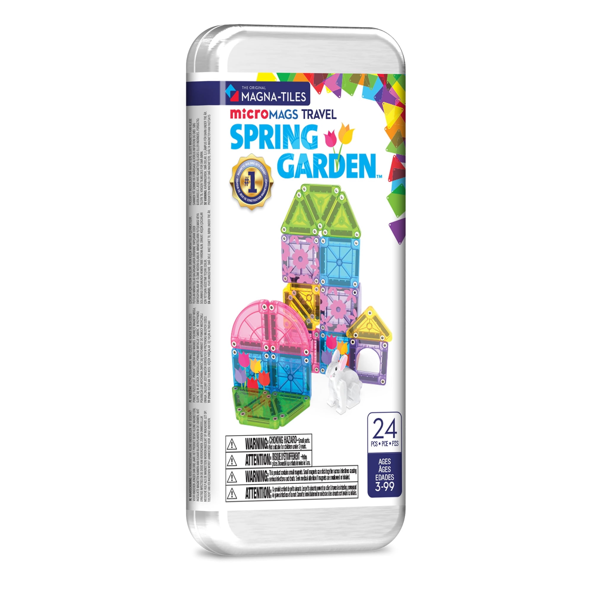 Juego De Jardín De Primavera, 24 Piezas, De Building Toy Magna-tiles Micromags