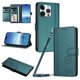thumbnail image 1 of Funda Cartera Trébol para iPhone 16 Pro Max con Ranuras Tarjetas y Carga Inalámbrica Verde oscuro, 1 of 6