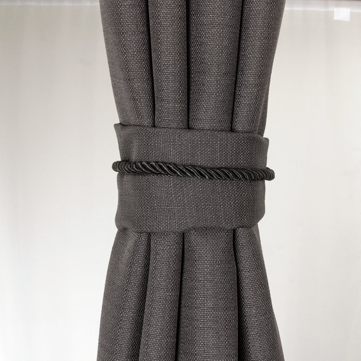 Masel - Set Cortinas 8 Piezas Yasmin Gris Oscuro