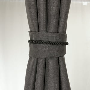 Masel - Set Cortinas 8 Piezas Yasmin Gris Oscuro