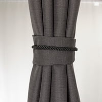 Masel - Set Cortinas 8 Piezas Yasmin Gris Oscuro