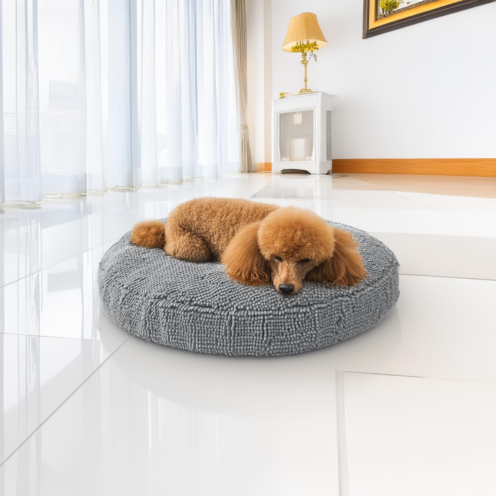 Funda Extraíble De Chenilla Suave Muddy Mat® Cloud K-9 Para Cama De Perro
