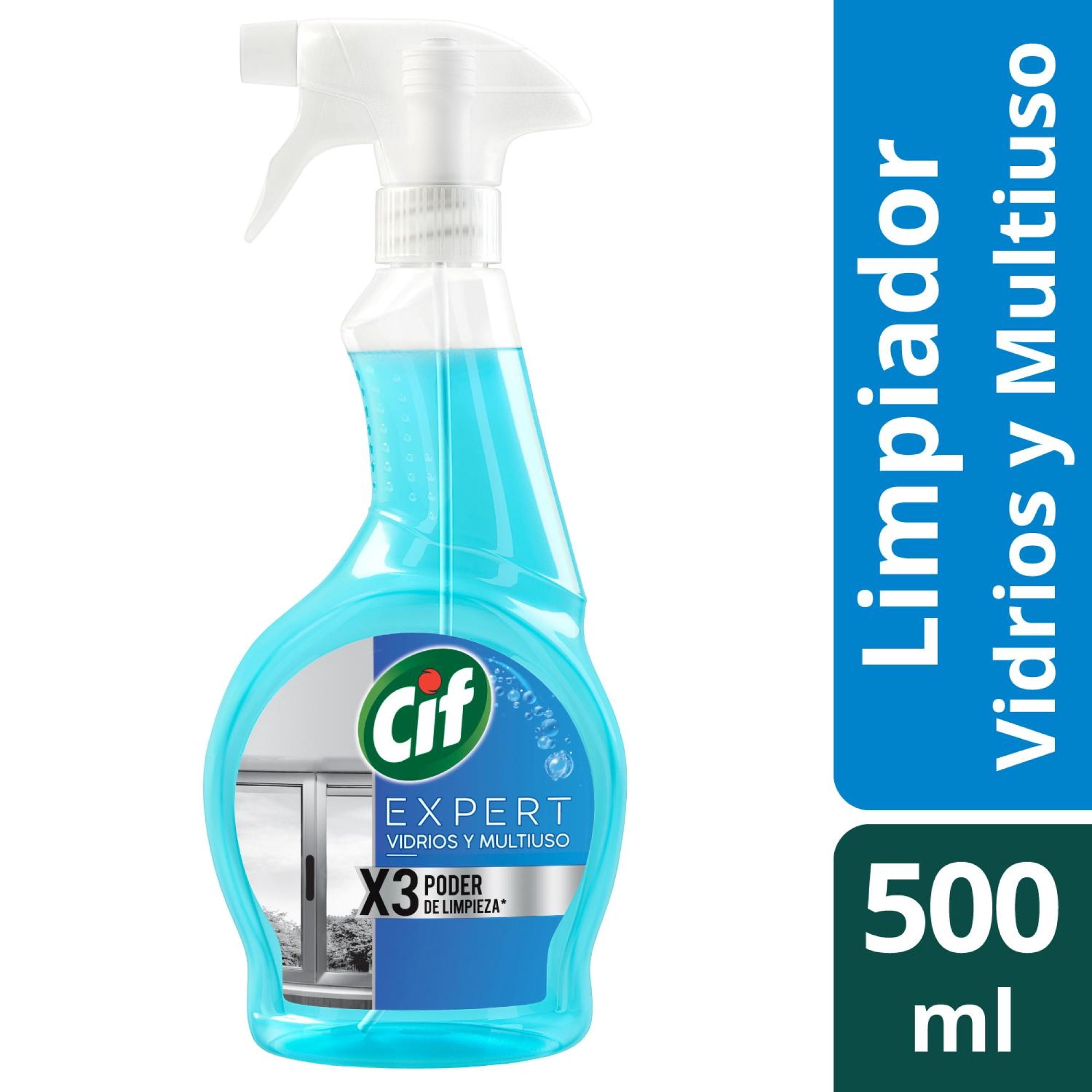 Limpia Vidrios Y Multiuso Líquido Botella Gatillo 500ml Cif