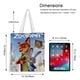 thumbnail image 5 of Zootopia Bolso de tela con estampado de lienzo para mujer, bolsa de compras reutilizable y estética, con cremallera interior, regalo para mujer,38*45cm., 5 of 6