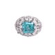 thumbnail image 1 of Anillo de Compromiso de Gema Azul Mar de 6 Quilates Corte Radiante Anillos de Promesa de Boda Anillo de Diamante Grande Simulado de Plata Esterlina 925 CZ para Mujer Esposa Novias Joyería Fina, 1 of 7