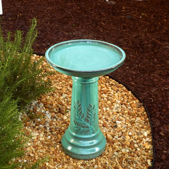 Bañera para pájaros Smart Solar 40 cm color menta 9 kg 7,6 L