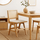 thumbnail image 3 of Silla Aura de Rattan con Asiento de Tela - Natural Beige, 3 of 7