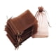 thumbnail image 4 of 100x Bolsas De Organza Reutilizables Para Bodas, Cumpleaños, Regalos De Fiesta, Navidad, Color Marrón, 4 of 5