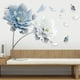 thumbnail image 5 of Pared Stickers y Murals Large White Azul Flower Lotus Butterfly Desmontable Pared Stickers 3D Pared Arte Decals Mural Arte fo Living Room Camaroom Home Deco 125x78cm, 5 of 5