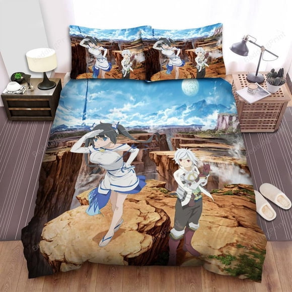 Is It Wrong To Try To Pick Up Girls In A Dungeon Anime Quilt Duvet Cover Set3-Piece Bedding Set