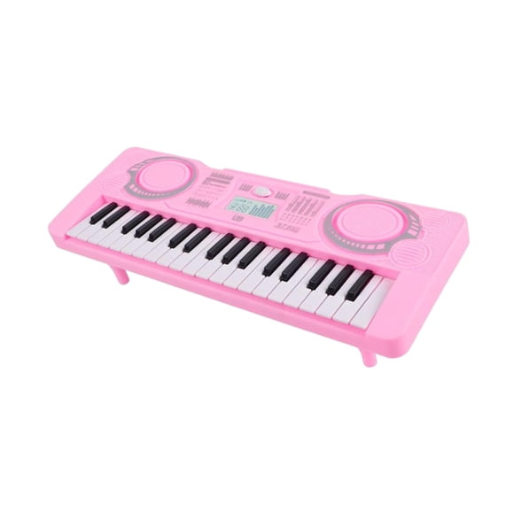 37 Teclas Teclado De Piano Eléctrico Portátil Juguetes Educativos Para Regalos Al Aire Libre Rosa