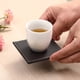 thumbnail image 2 of XmhyTop Juego de 6 Posavasos Rectángulo de Piel Suave con Costura Decorativa, Ideal para Tazas, Mesas de Madera y Decoración Hogar, 4 Pulgadas, Marrón, 2 of 5
