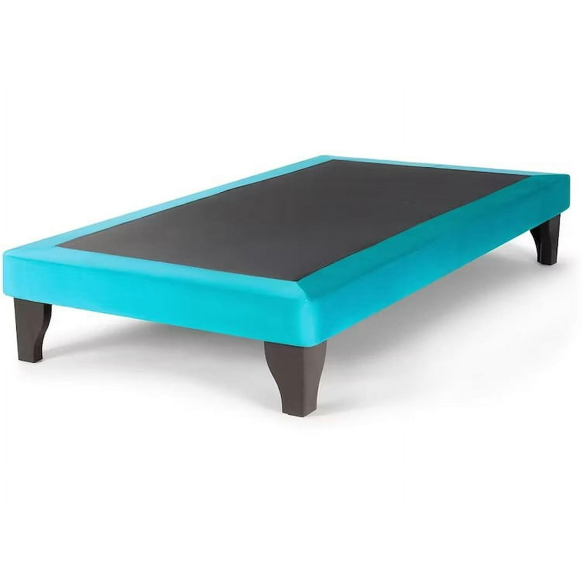 Dec-hogar - Base De Cama Europea 1 Plaza Felpa Turquesa