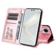 thumbnail image 2 of Funda tipo cartera FOXDOCK para Huawei Nova 12 Pro , diseño girasol en relieve, cuero PU, cierre magnético, soporte y tarjetero, 2 of 5