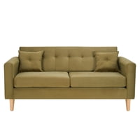 Bodevir - Sofa New Retro 3C Felpa 05 Verde Musgo