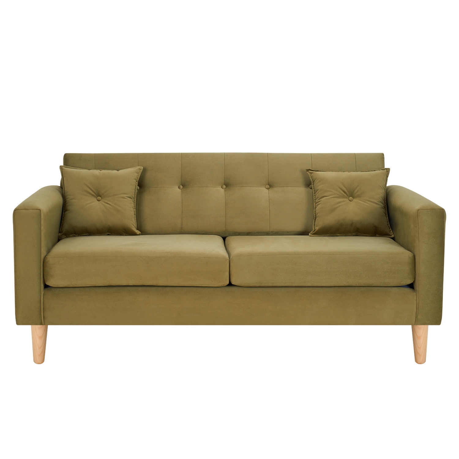 Bodevir - Sofa New Retro 3C Felpa 05 Verde Musgo