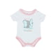 thumbnail image 1 of Body Niña MC BA Sin Licencia Blanco ribs rosados Talla 9-12 M, 1 of 3