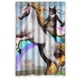 thumbnail image 1 of Cortina de ducha de unicornio y gato, juego de cortinas de baño con ganchos, tamaño 48 x 72 pulgadas, 1 of 3