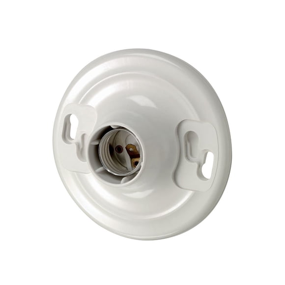 Portalámparas Leviton 8829-CW1 de urea, color blanco