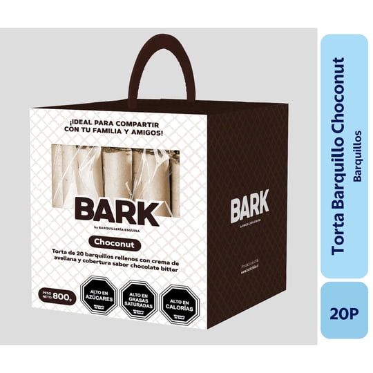 Torta Barquillo Choconut 20p 800 g Bark