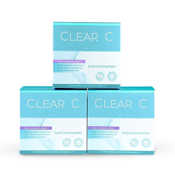 Toallitas Para Párpados Clear C Prehumedecidas 90 Unidades