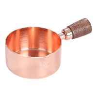 Bothyi - Olla De Leche De Acero Inoxidable Con Mango De Madera Corta 80Ml 6X3.2Cm