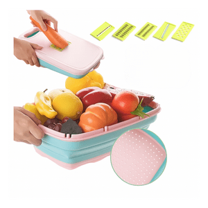 Genérico - Kit Tabla Plegable Cortador De Alimentos + 2 Cuchillos