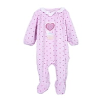 Pillin - Osito Plush Recién Nacido Corazones - Malva