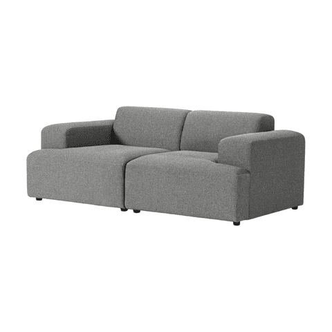 Franjawood - Sofa Gaspar 2 Cuerpo Gris Claro