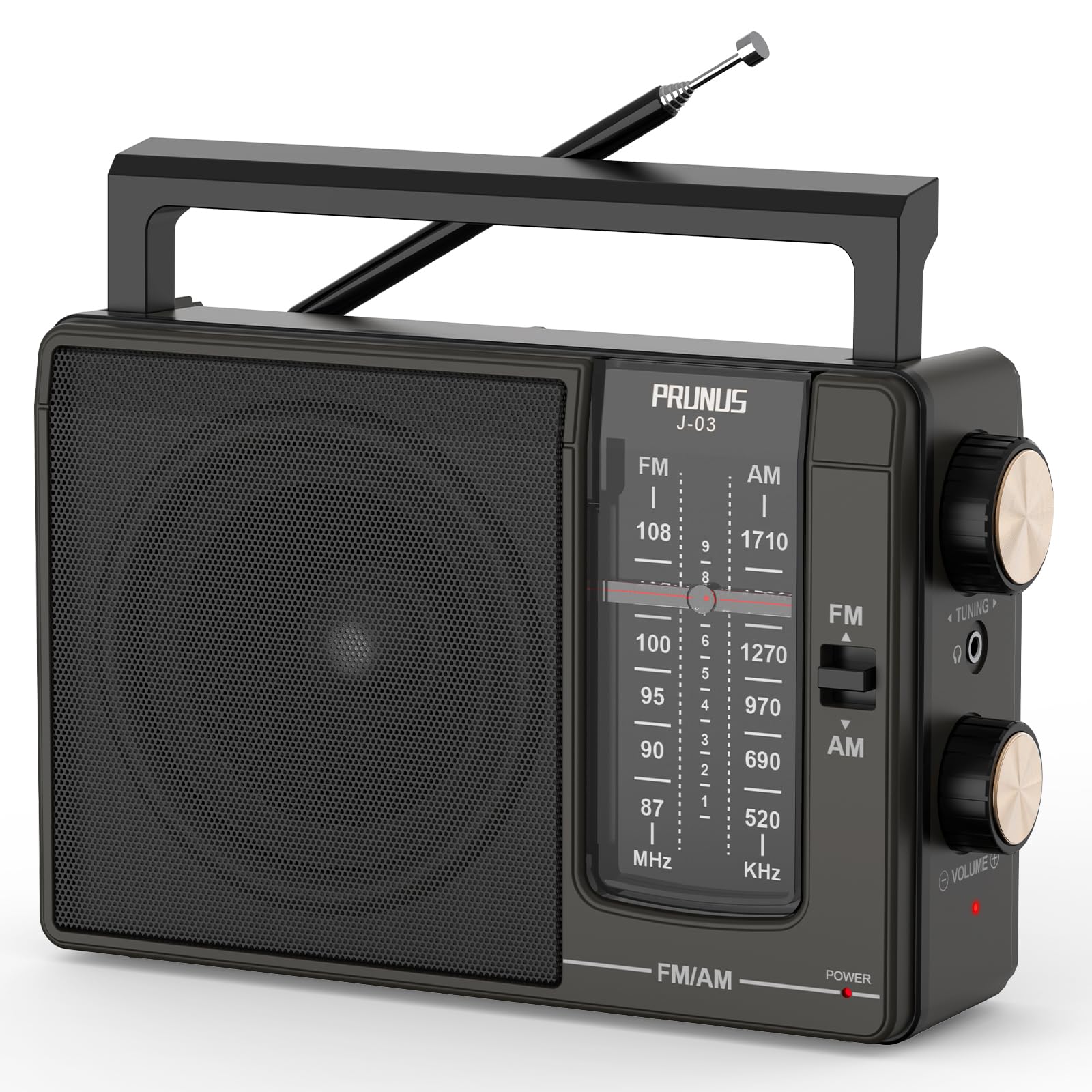 Radio Am/Fm Portátil Prunus J-03 Con Altavoz Grande