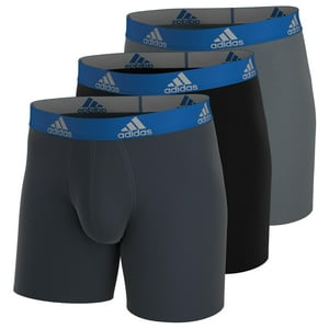 Calzoncillos Tipo Bóxer Adidas, Paquete De 3 Unidades, Para Hombre, Color Gris, Negro Y Azul