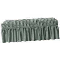 Bothyi - Protector De Muebles De Asiento De Banco De Cubierta De Banco Largo Para La Decoración Del Hotel De La Sala De Estar Verde