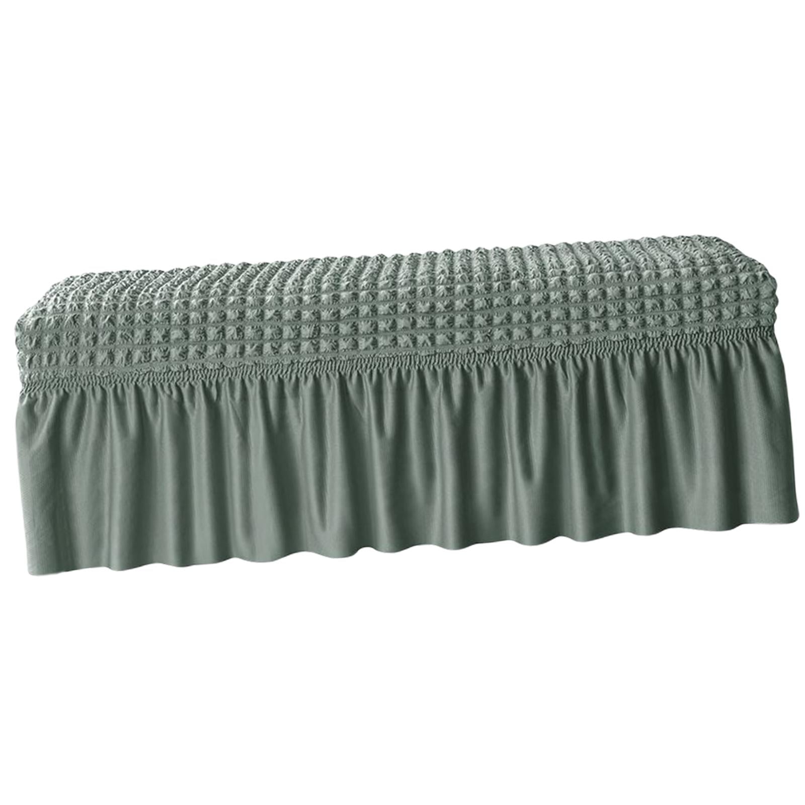 Bothyi - Protector De Muebles De Asiento De Banco De Cubierta De Banco Largo Para La Decoración Del Hotel De La Sala De Estar Verde
