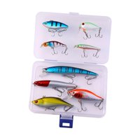 Magideal - Señuelos De Pesca Multiarticulados, Señuelos De Natación, Aparejos De Pesca, Herramientas, Regalo Para Pescadores, Cebos, Señuelos De Natación Para Es 8Pcs