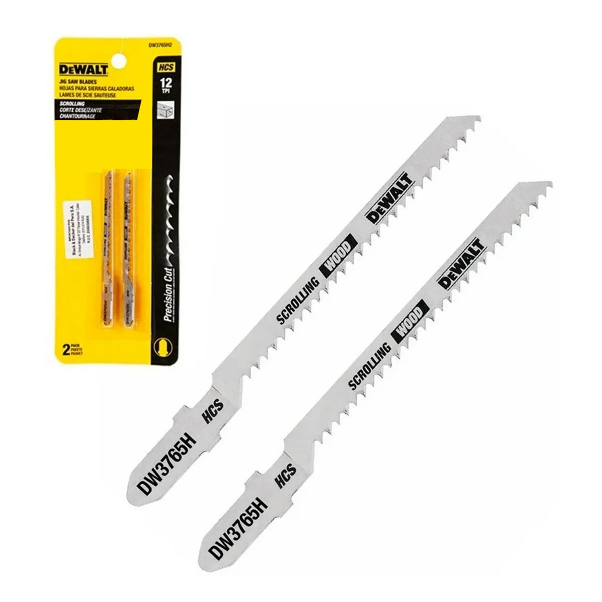 Set 2 Hojas De Calar Tipo T Scrol - Dewalt Dw3765h2