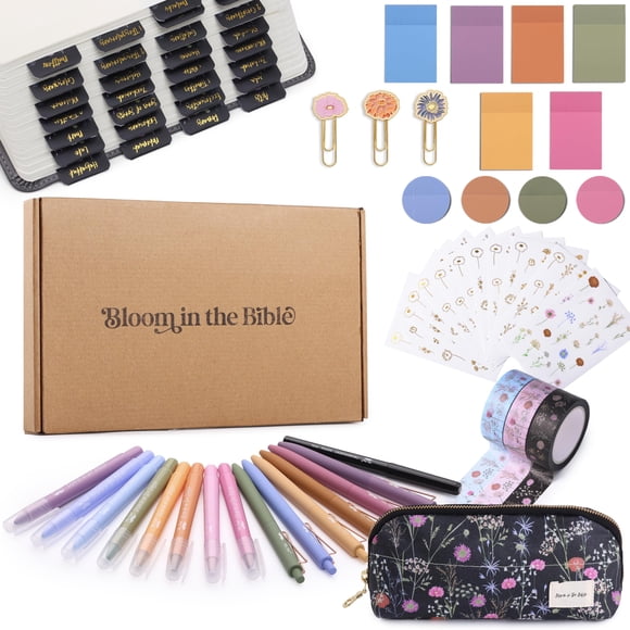 Kit para llevar un diario bíblico Mr. Pen Bloom in the Bible con 8 rotuladores