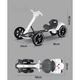 thumbnail image 3 of Carro Go Kart Eléctrico Plegable Liviano Para Niños blanco, 3 of 3
