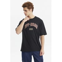 Fashionspark - Polera Hombre Oversize Estampada Negro