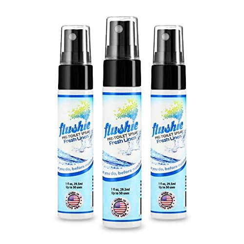 Spray de ropa de cama Flushie Pre-Toilet, tamaño viaje, 30 ml, paquete de 3